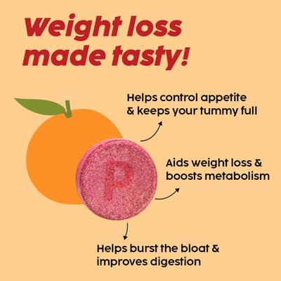 Plix Original Apple Cider Vinegar Effervescent Tablet - Orange Squeeze (Pack of 4 x 15's) 1's - Apple Cider Vinegar - Acv