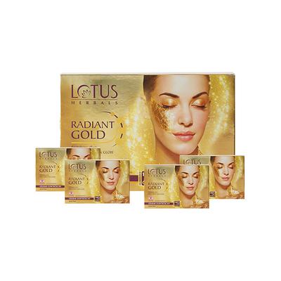 Lotus Herbals Radiant Gold Cellular Glow 4 Facial Kit 148 Gm - Facial Kits