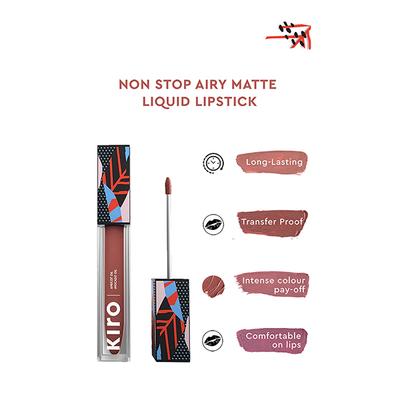 KIRO Non - Stop Airy Matte Liquid Lip Dark Currant 14 5 ml - Liquid Lipsticks