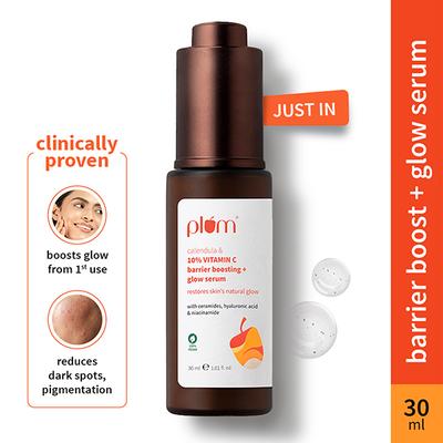 Plum Calendula & 10% Vitamin C Barrier Boosting + Glow Serum Boosts Glow Builds Skin Barrier 30 ml - Essences
