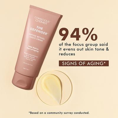 Conscious Chemist The Defender Multi Peptide Retinol Anti Aging Night Gel Cream 50gm - Face Moisturizers