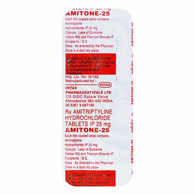 Amitone 25mg Tablet 10'S - Depression-Ant