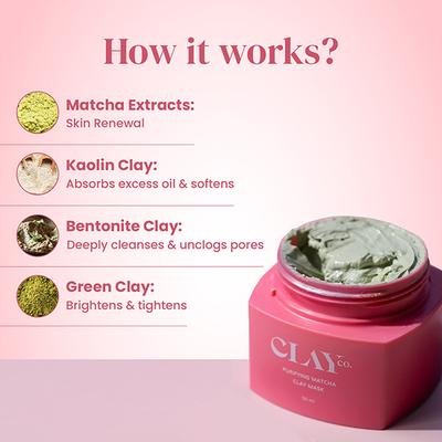 Purifying Matcha Clay Mask 50gm - Face Packs