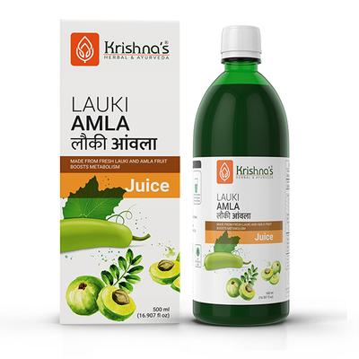Krishna's Herbal & Ayurveda Lauki Amla Swaras Juice 500 ml - Ayurvedic Juices