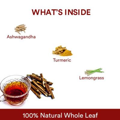 The Tea Ark Turmeric Tea Powder - Organic Ashwagandha 100 gm (Pouch) - Green/Herbal Teas