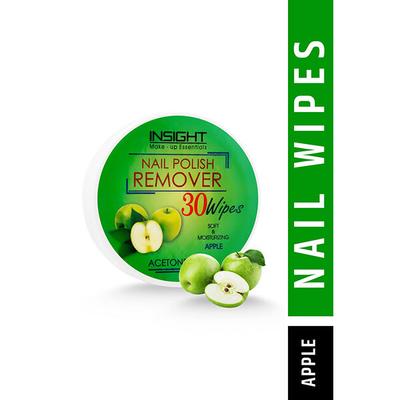 INSIGHT COSMETICS NAIL POLISH REMOVER WIPES - APPLE (30 WIPES) 15 ml - Nail Polish Remover