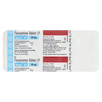 Uvox 50mg Tablet 10'S - Depression-Ant