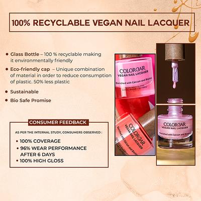 Colorbar Vegan Nail Lacquer - Candy Cane 8 ml - Nail Polish