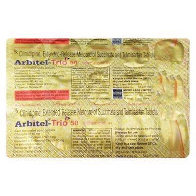 ARBITEL TRIO 50 Tablet 15's - Hypertension-Ana