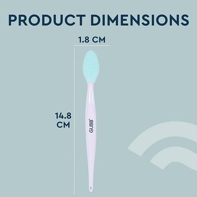 GUBB Silicone Lip Scrubber for Soft, Smooth & Fuller Lips, Dual Sided - 2 Lip Exfoliating Brush 1's - Lip Scrubs