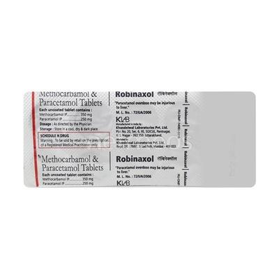 Robinaxol Tablet 10'S - Muscle Cramps/Spasticity-Mus