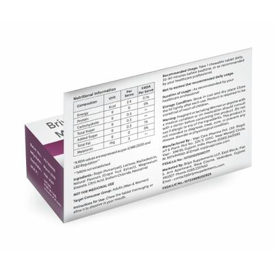 Briyo Melatonin Chewable Tablets - Natural Grape Flavour 50's - Mental Health