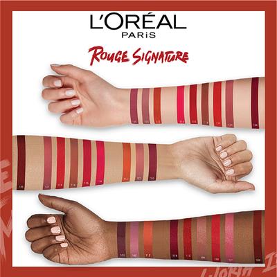 L'Oreal Paris Rouge Signature Matte Liquid Lipstick, 112 Achieve 7 ml - Lipsticks