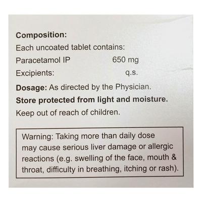 ARISTOMOL 650 Tablet 15's - Fever-Ana