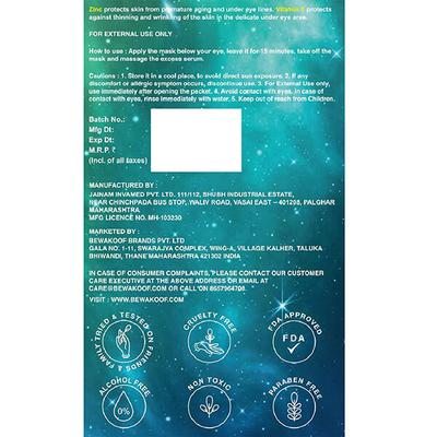 Cosmos by Bewakoof Anti-Aging Magic Mineral Under Eye Mask Powered By ZInc & Vitamin-E (Pack of 5) 1's - Eye Masks