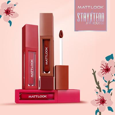 Matt Look Stayxtend Lip Mousse Enriched With Vitamin E & Non Sticky, Deep Magenta-18 4 ml - Liquid Lipsticks
