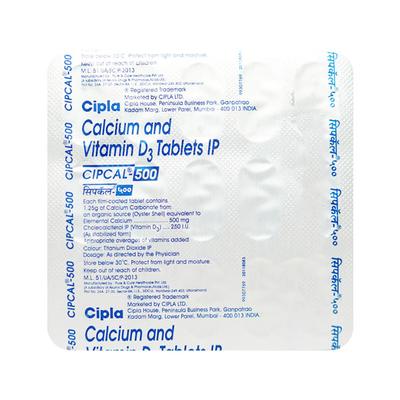 Cipcal 500mg Tablet 15'S - Supplements-Cal