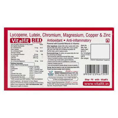 VITALFIT RED Softgel Capsule 10's - Supplements-Vam