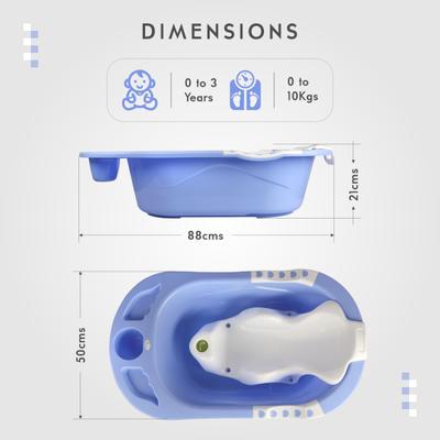 R for Rabbit Kiddie Kingdom Splash With Sling Bath Tub - Purple 1's - Bathing Essentials