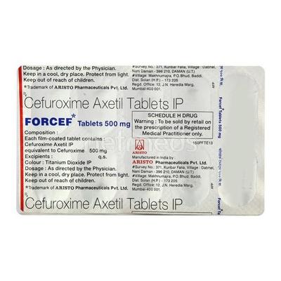Forcef 500mg Tablet 10'S - Bacterial Infections-Cep