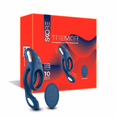 Skore Tremor Rechargeable Dual Motor Vibrating Ring 1's - Massagers And Vibrators
