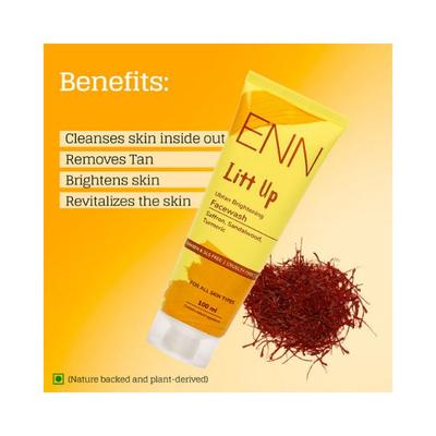 ENN Litt Up Ubtan Skin Brightening Facewash And Litt Up Ubtan Skin Brightening Face Scrub kits 100 ml - Facial Kits