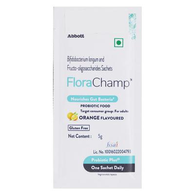 FLORACHAMP ORANGE FLAVOURED Sachet 5gm - Diarrhoea-Ant