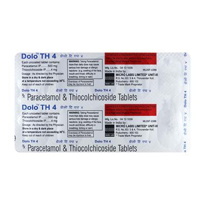DOLO TH 4 Tablet 10's - Pain relief-Nsa