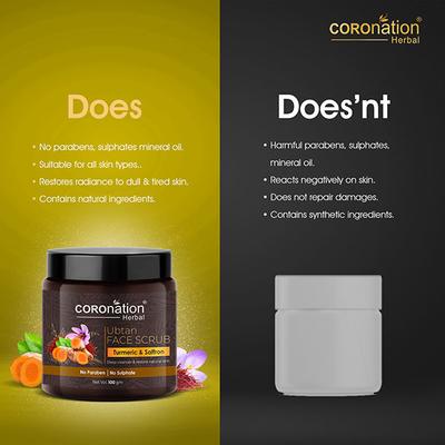 COROnation Herbal Ubtan Face Scrub 100 gm - Scrubs & Exfoliants