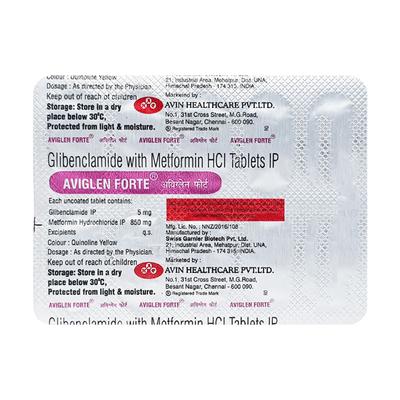 Aviglen Forte Tablet 10'S - Diabetes-Ant