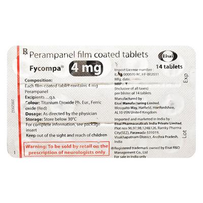 Fycompa 4mg Tablet 14'S - Epilepsy/Convulsion-Ant