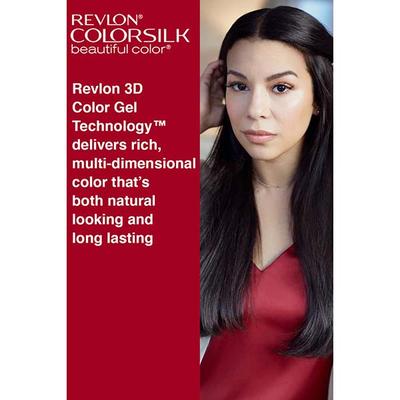Revlon Colorsilk Hair Color with Keratin 3D Color No Ammonia - 4N Medium Brown + Outrageous Shampoo 90ml (91.8ml + 90ml) 1's - Crème