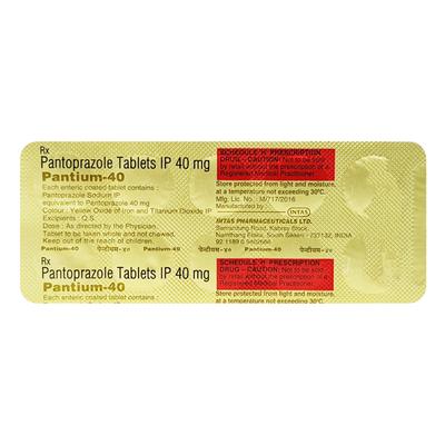 Pantium 40mg Tablet 10'S - Ulcer/Reflux/Flatulence-Aaa
