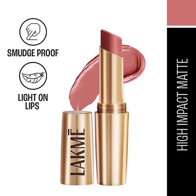 Lakme 9to5 Powerplay Priming Matte Lipstick, Lasts 16hrs, Blushing Nude, 3.6 gm - Lipsticks