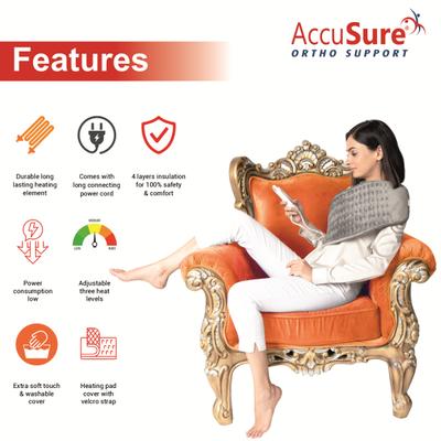 AccuSure Fabric Heating Pad - Grey (XL) 1's - Heating Belt