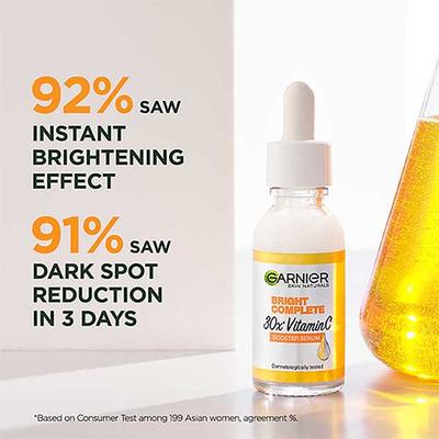 Garnier Bright Complete Vitamin C Booster Serum for All Skin Types 30ml - Face Serum