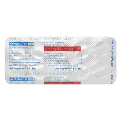 AB Phylline SR 200 Tablet 10'S - Asthma/COPD-Ast