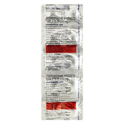 Suprapod 200mg Tablet 10'S - Bacterial Infections-Cep