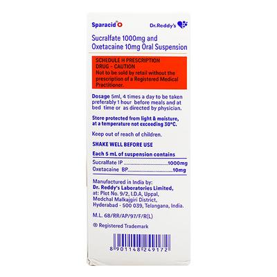 SPARACID O MINT FLAVOUR Suspension 200ml - Ulcer/Reflux/Flatulence-Aaa