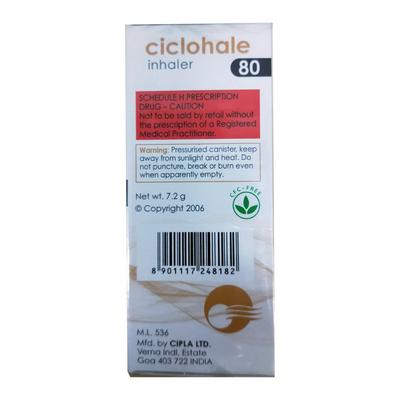Ciclohale 80mg Inhaler 120Mdi - Asthma/COPD-Ast