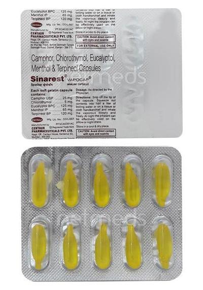 Sinarest Vapocap 10'S - Cough And Cold-Cou