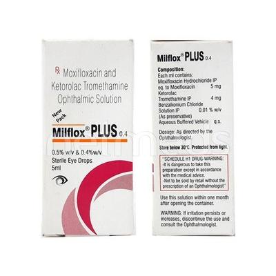 Milflox Plus 0.4 Eye Drops 5ml - Eye Infections-Eaa