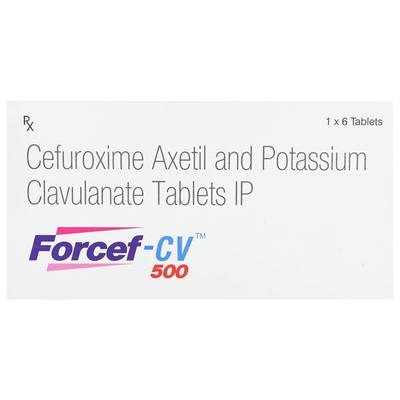 Forcef CV 500mg Tablet 6'S - Bacterial Infections-Cep