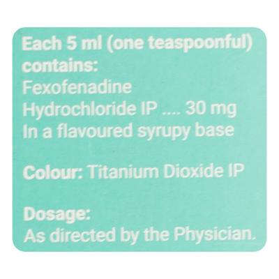 FEXIGRA Raspberry Vanilla Suspension 100ml - Allergies-Ant