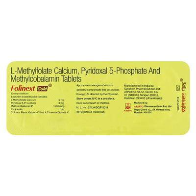 Folinext Gold Tablet 10'S - Supplements-Vam