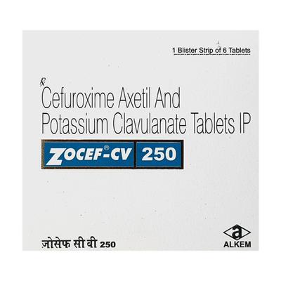 Zocef CV 250mg Tablet 6'S - Bacterial Infections-Cep