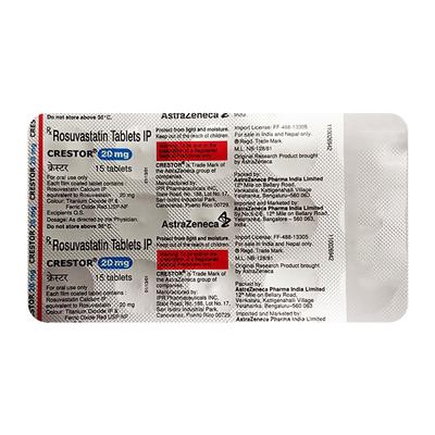 CRESTOR 20mg Tablet 15's - High Cholesterol-Dys