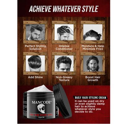 Mancode Daily Hair Styling Cream Argan oil 100 gm - Hair Creams