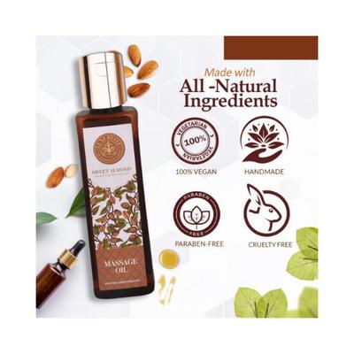Luxuriate Natural Almond Oil for Hair and Skin 100 gm - Hair Oils