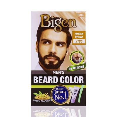 Bigen Men's Beard Color No Ammonia - Medium Brown B105 40gm - Crème